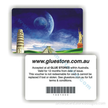 PVC barcode membership card for hotel